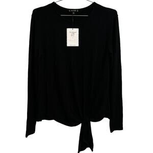 Stella and Dot new Black Crewneck Viscose Blend Sweater S